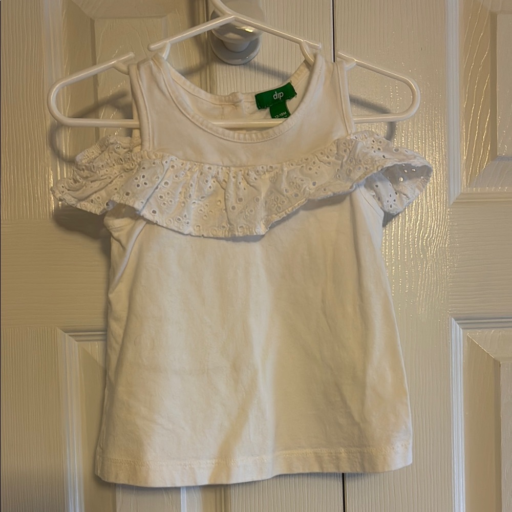 Dip White Ruffled Off the Shoulder Top